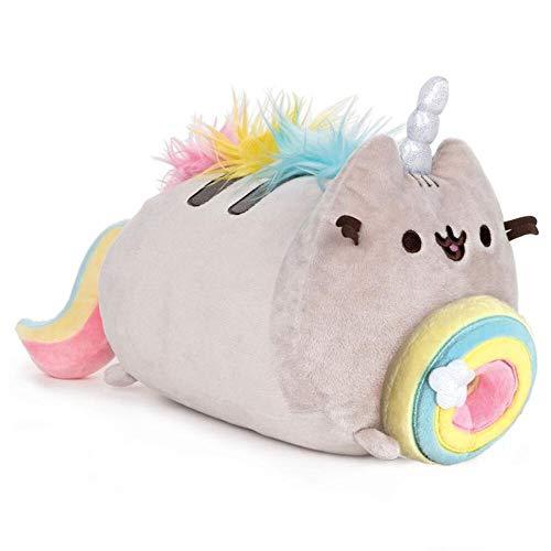 ガンド GUND ぬいぐるみ 即物的 お世話 GUND Pusheenicorn Donut Log Rainbow Plush Stuffed Animal Cat, 9.5\"ガンド GUND ぬいぐるみ 即物的 お世話"