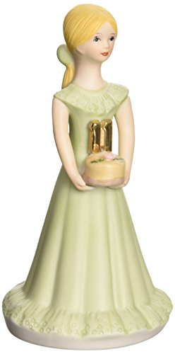 エネスコ Enesco 飾りつけ 室内装飾 外国で模範例 亜米利加 Enesco Growing Up Girls “Blonde Age 11” Porcelain Figurine, 5.5”, Light Greenエネスコ Enesco 飾りつけ 室内装飾 外国で模範例 亜米利加