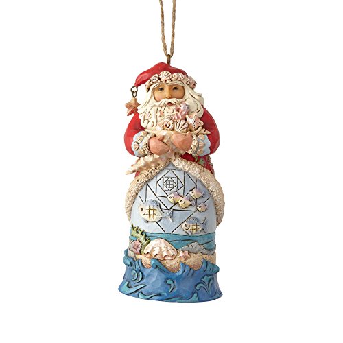 エネスコ Enesco 置物 インテリア 海外モデル アメリカ Enesco 6001528 Coastal Santa with Fish Scene, Multicolorエネスコ Enesco 置物 インテリア 海外モデル アメリカ