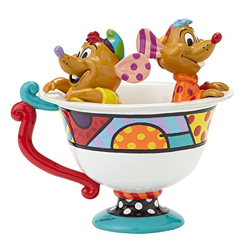 エネスコ Enesco 飾りつけ 室内装飾 外国でひな形 亜米利加 Enesco Disney by Britto Jaq \u0026 Gus インチ Tea Cup Figurine, 5-Inchエネスコ Enesco 飾りつけ 室内装飾 外国でひな形 亜米利加