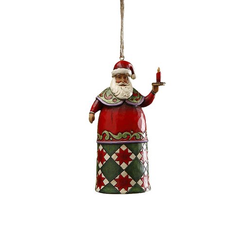 エネスコ Enesco 飾りつけ 室内装飾 外国で模範例 亜米利加 ENESCO Jim Shore Heartwood Creek Santa with Candle Hanging Ornament, 4-3/4 Inchesエネスコ Enesco 飾りつけ 室内装飾 外国で模範例 亜米利加