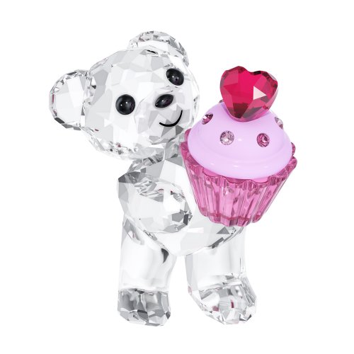 スワロフスキー Swarovski Krisベア ピンクのカップケーキ 約4センチ