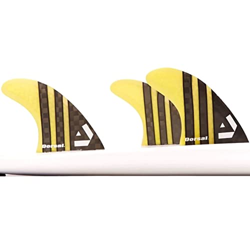 格安人気 サーフィン フィン マリンスポーツ 送料無料 Dorsal Surfboard Fins Carbon Hexcore Thruster Set 3 Honeycomb Fut Base Yellowサーフィン フィン マリンスポーツ 宅送 Lexusoman Com
