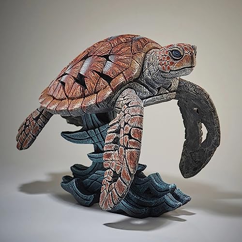 エネスコ Enesco 飾りつけ 室内装飾 外国でひな形 亜米利加 Enesco Edge Sculpture Sea Turtle on Wave Animal Figurine, 13.19 Inch, Brown and Blueエネスコ Enesco 飾りつけ 室内装飾 外国でひな形 亜米利加