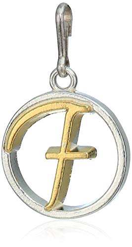 アレックスアンドアニ アメリカ アクセサリー ブランド かわいい Alex and Ani Women's Initial F Two Tone Charm Sterling Silver, Expandableアレックスアンドアニ アメリカ アクセサリー ブランド かわいい|angelica