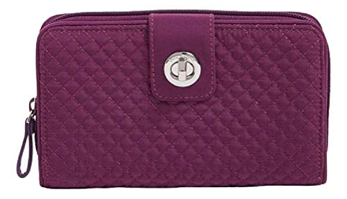 ヴェラブラッドリー ベラブラッドロバート・エドワード・リー 亜米利加 日本未発売 札入れ Vera Bradley Iconic RFID Turnlock Wallet インチ Gloxinia Purple Microfiberヴェラブラッドリー ベラブラッドロバート・エドワード・リー 亜米利加 日本未発売 札入れ