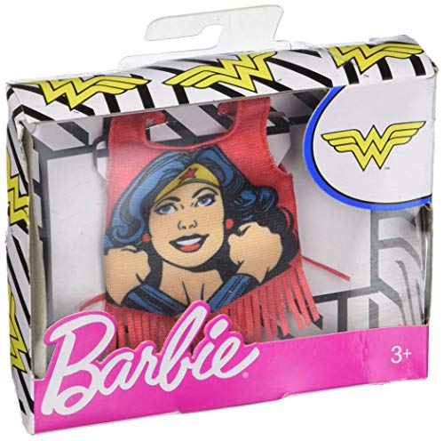 バービー バービーあやつり人形 着せ替え 御召しもの 御召しもの Barbie Clothes: Wonder Woman Character Top Dolls, Red Fringe Tank with Wonder Woman Graphic, Gift for 3 to 8 Year Oldsバービー バービーあやつり人形 着せ替え 御召しもの 御召しもの
