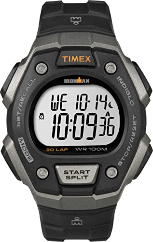腕時計 タイメックス メンズ Timex Men's Ironman Triathlon Classic 30 38mm Watch ? Gray & Black Case with Black Resin Strap腕時計 タイメックス メンズ｜angelica