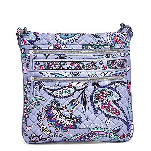 本物保証 ヴェラブラッドリー ベラブラッドリー アメリカ フロリダ州マイアミ 日本未発売 Vera Bradley Signature Cotton Triple Zip Hipster Crossbody Purse Makani Paisleyヴェラブラッドリー ベラブラッドリー アメリカ フロリダ州マイアミ 日本未発売