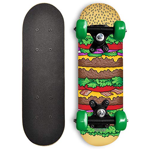 安心の定価販売 スタンダードスケートボード スケボー 海外モデル 直輸入 Rude Boyz 17 Inch Mini Wooden Cruiser Graphic Beginner Skateboard Cheeseburger Design スタンダードスケートボード スケボー 海外モデル 直輸入 Angelica 初回限定 Lifeactive Rs