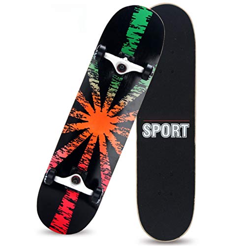 人気満点 スタンダードスケートボード スケボー 海外モデル 直輸入 送料無料 Skateboard 31 X 7 5 Complete Pro Skateboard Double Kick 8 Layer Maple Wood Adult Tricks Skate Board For Beginner Birtスタンダードスケートボード スケボー 海外モデル 直