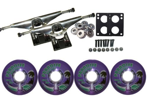 安い購入 楽天市場 ウィール タイヤ スケボー スケートボード 海外モデル 送料無料 Longboard Skateboard Trucks Combo Set 65mm Bigfoot Islanders Wheels With Silver Trucks Bearings And Hardware Package 65mm Purplウィール タイヤ スケボー スケート