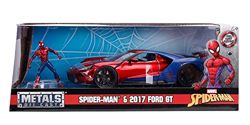 楽天ランキング1位 ジャダトイズ ミニカー ダイキャスト アメリカ Jada Toys Marvel 1 24 17 Ford Gt Die Cast Car With 2 75 Spider Man Figure Toys For Kids And Adults Red Blue ジャダトイズ ミニカー ダイキャスト アメリカ 信頼