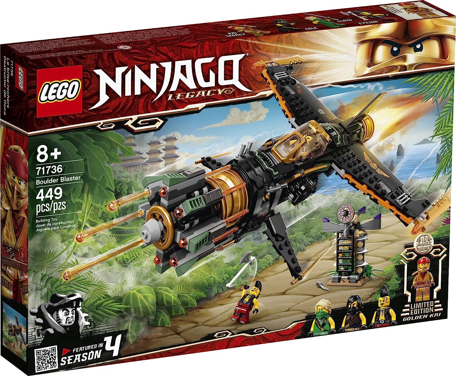 在庫限り レゴ ニンジャゴー Lego Ninjago Legacy Boulder Blaster Airplane Toy Featuring Collectible Figurines New 21 449 Pieces レゴ ニンジャゴー 送料込 Nvccc Net