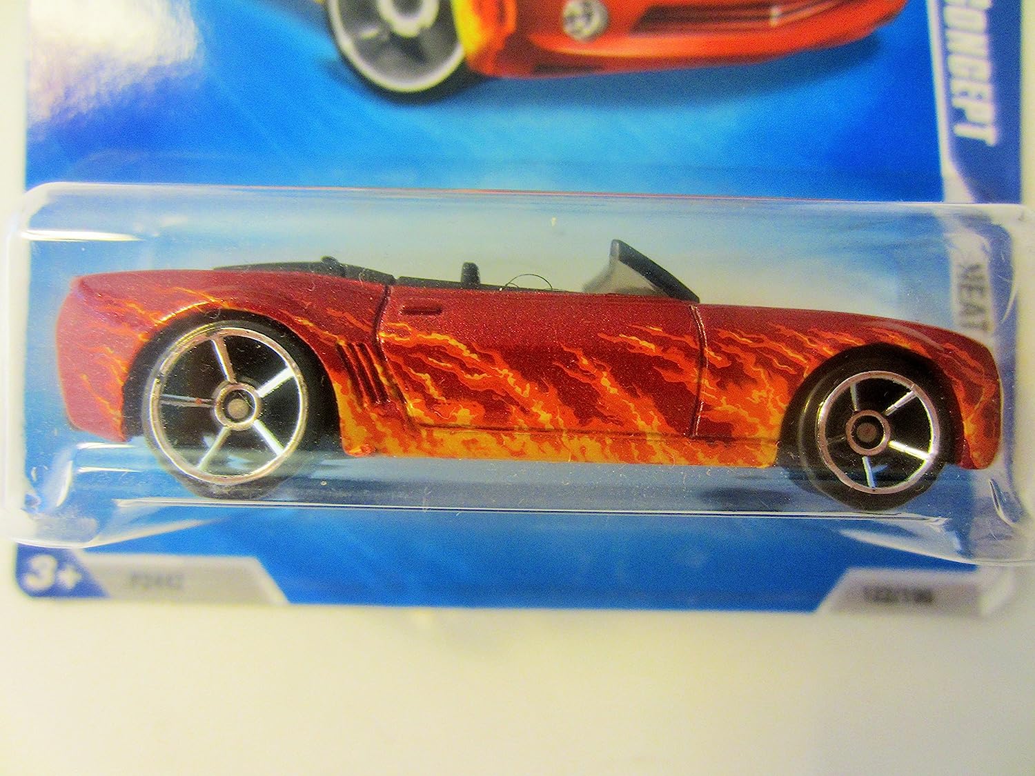 ホットウィール マテル ミニカー ホットウイール 【送料無料】HOT WHEELS 2009 '09 HEAT FLEET 2010 '10 06 OF 10 CAMARO CONVERTIBLE CONCEPT RED WITH FLAMES 122/190ホットウィール マテル ミニカー ホットウイール