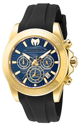 ウオッチ テクノマリーン メンズ TechnoMarine Men\u0027s Manta Ray Stainless Steel Quartz Watch with Silicone Strap, Black, 22 (Model: TM-219036)ウオッチ テクノマリーン メンズ
