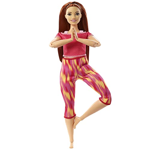 バービー Barbie メイドトゥムーブ 瑜伽をするあやつり人形 22の延性のあるなつがい目 真っ赤髪 アスレジャー GXF07