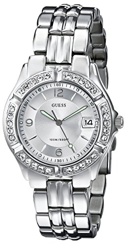 腕時計 ゲス GUESS レディース 75511M GUESS Silver-Tone Bracelet Watch with Date Feature. Color: Silver-Tone (Model: G75511M)腕時計 ゲス GUESS レディース 75511M|angelica