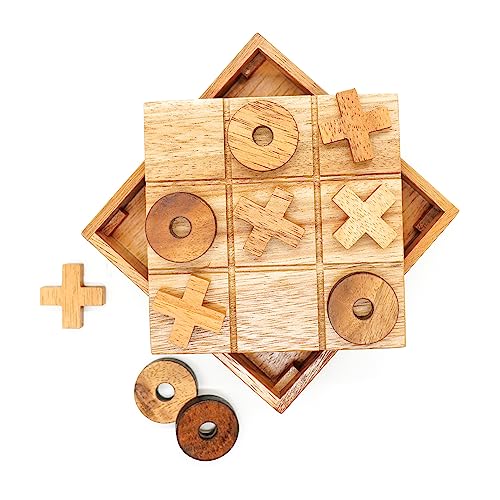 ゲーム盤競り合い 英語 亜米利加 外国で競り合い BSIRI Wooden Tic Tac Toe Game Coffee Tabletop XO Blocks Ideal for Family Living Room Games Night for Adults for Desk Decor and Unique Wood Gifts for All Occasions 5.5 Inchゲーム盤競り合い 英語 亜米利加 外国で競り合い