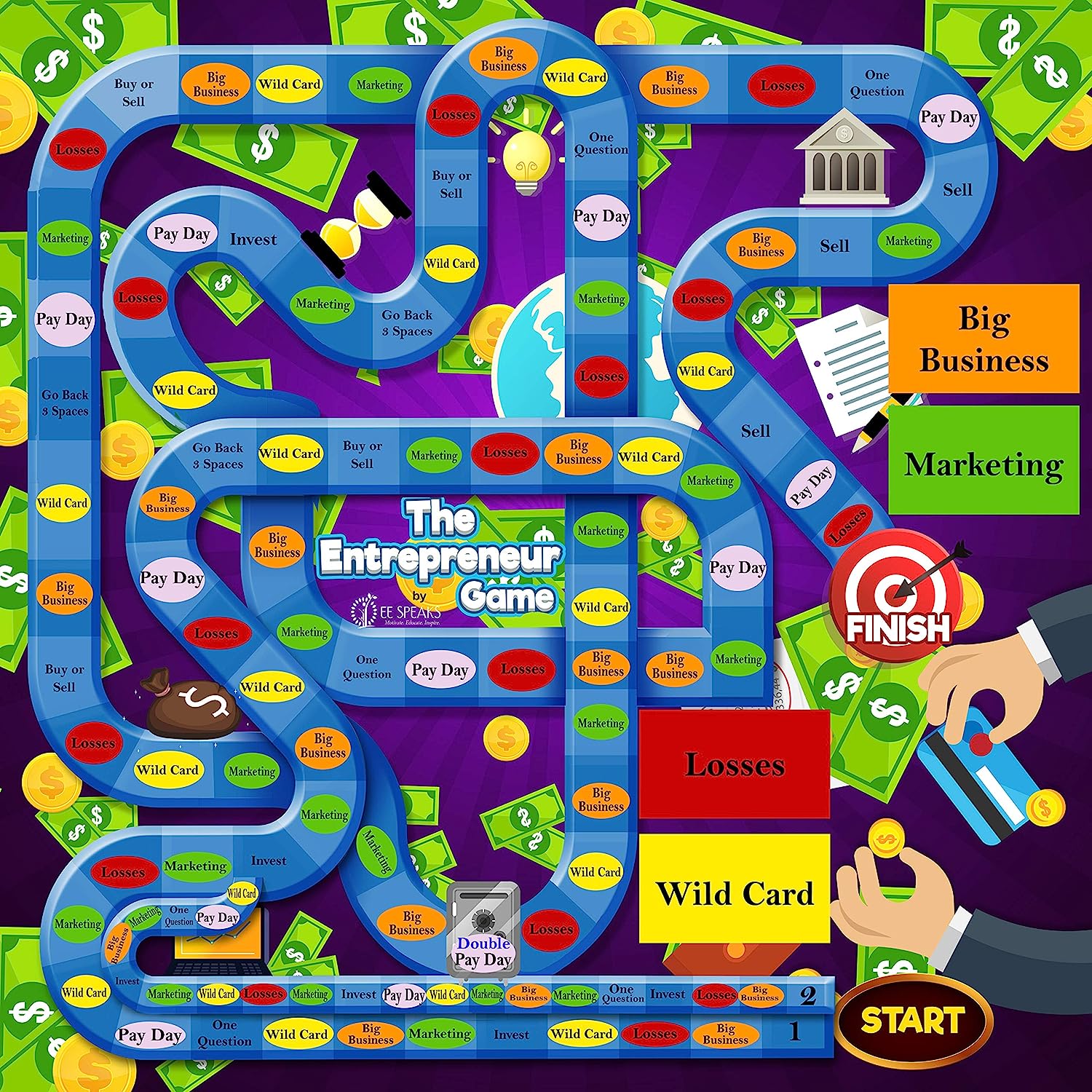 配送員設置送料無料 ボードゲーム 英語 アメリカ 海外ゲーム The Entrepreneur Game By Eespeaks World S 1st And Only Stem Accredited Educational Entrepreneur Board Game Teaching Investing Marketing Budgeting Negotiatiボードゲーム 英語 アメリカ 海外ゲーム