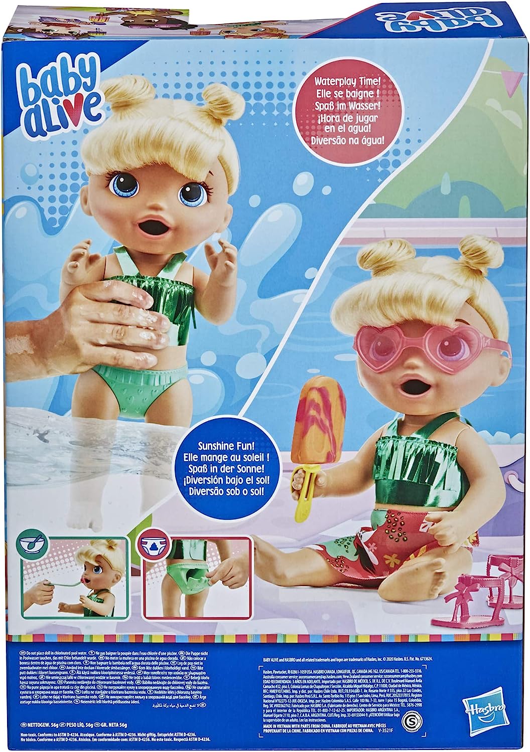 買収 ベビーアライブ 赤ちゃん おままごと ベビー人形 Baby Alive Sunshine Snacks Doll Eats And Poops Summer Themed Waterplay Ice Pop Mold Toy For Kids Ages 3 Up Blonde Hairベビーアライブ Fucoa Cl