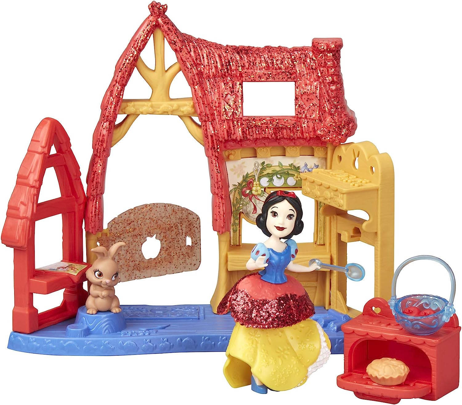 激安正規品 And White 送料無料 Snow ディズニープリンセス スノーホワイト 白雪姫 The ディズニープリンセス スノーホワイト Set白雪姫 Play Cottage Dwarfs Seven 1266