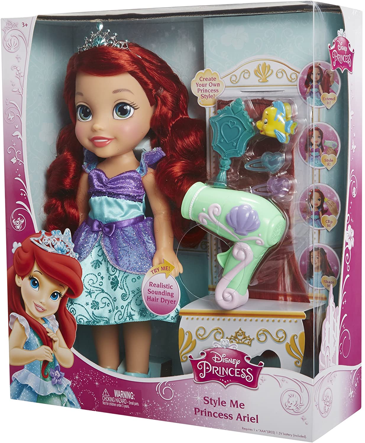 リトル マーメイド ムハンマドアリーエル ディズニー姫君 マーメード姫 貨物輸送無料 Disney Princess Style Me Princess Ariel Doll With Styling Accessoriesリトル マーメイド アリエル ディズニープリンセス 人魚姫 Marchesoni Com Br