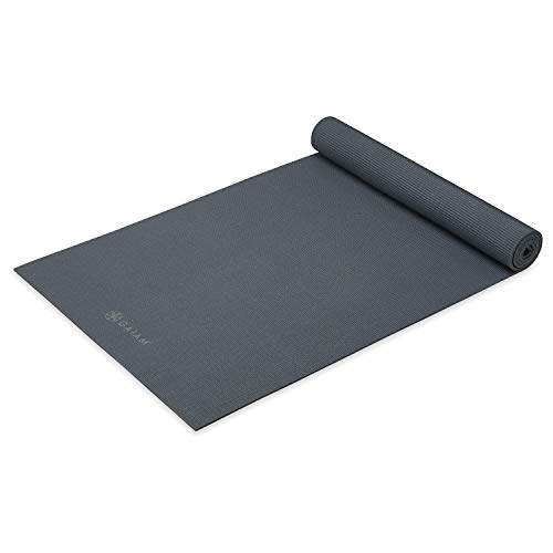 ヨガマット フィットネス Gaiam Yoga Mat Premium Solid Color Non Slip Exercise & Fitness Mat for All Types of Yoga, Pilates & Floor Workouts, Folkstone Grey, 5mmヨガマット フィットネス画像