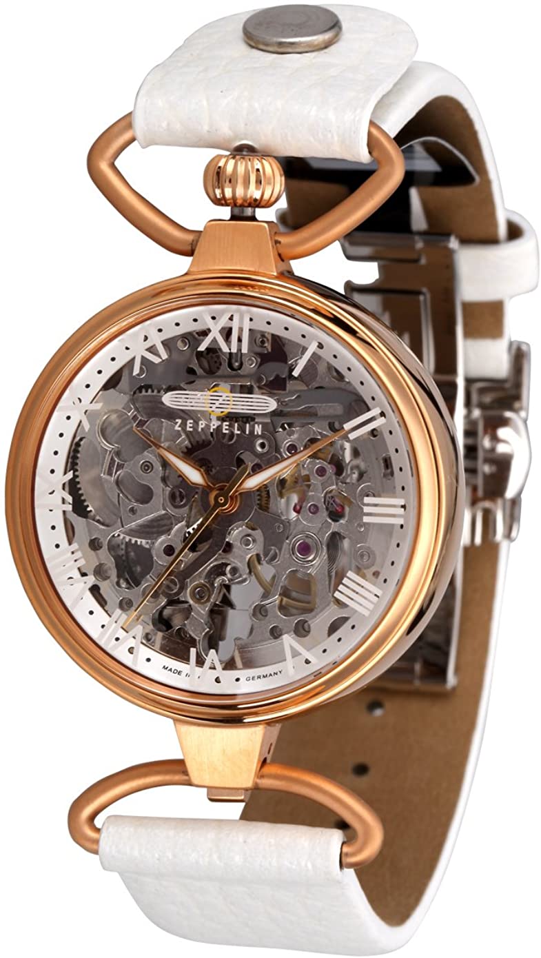 独特な店 Gold Rose Watch Skeleton Automatic Princess Watch Ladies 送料無料 Zeppelin ドイツ ゼッペリン レディース ツェッペリン 腕時計 7459 1腕時計 ドイツ ゼッペリン レディース ツェッペリン