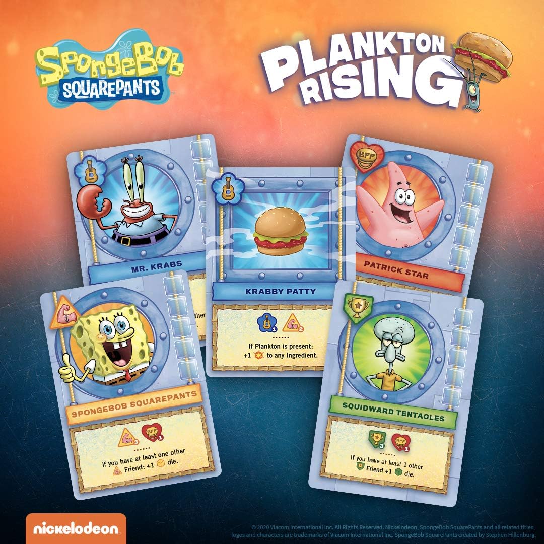 配送員設置送料無料 スポンジボブ カートゥーンネットワーク Spongebob キャラクター アメリカ限定多数 Usaopoly Spongebob Plankton Rising Cooperative Dice And Card Game Featuriスポンジボブ カートゥーンネットワーク Spongebob キャラクター アメリカ限定多数