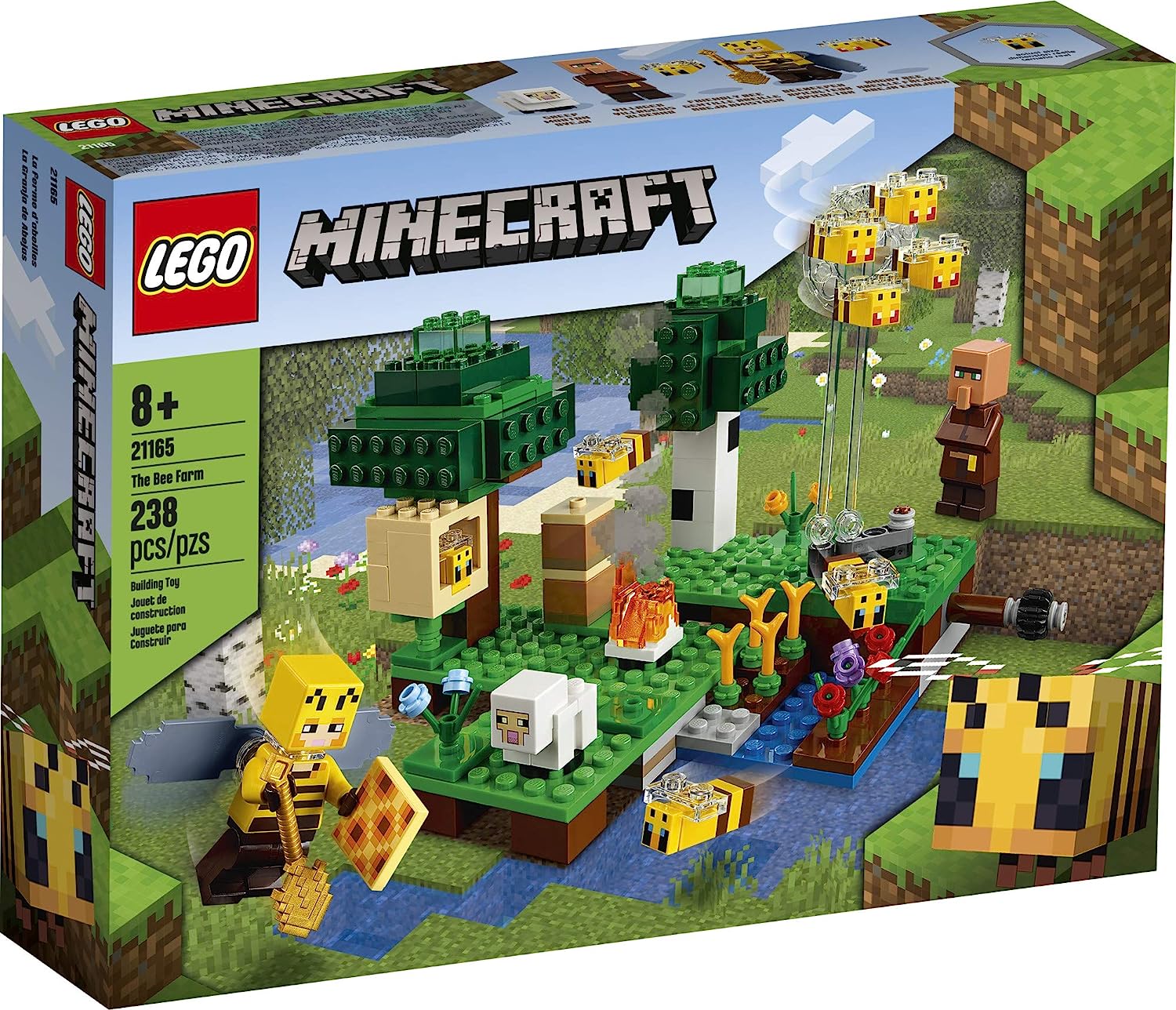 楽天市場 レゴ マインクラフト 送料無料 Lego Minecraft The Bee Farm Minecraft Building Action Toy With A Beekeeper Plus Cool Bee And Sheep Figures New 21 238 Pieces レゴ マインクラフト Angelica