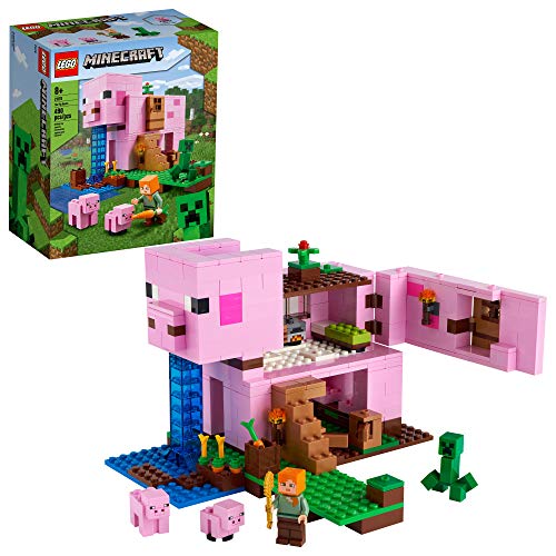 楽天市場 レゴ マインクラフト 送料無料 Lego Minecraft The Pig House Minecraft Toy Featuring Alex A Creeper And A House Shaped Like A Giant Pig New 21 490 Pieces レゴ マインクラフト Angelica