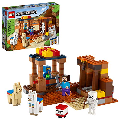 楽天市場 レゴ マインクラフト 送料無料 Lego Minecraft The Trading Post Collectible Action Figure Playset With Minecraft S Steve And Skeleton Toys New 21 1 Pieces レゴ マインクラフト Angelica