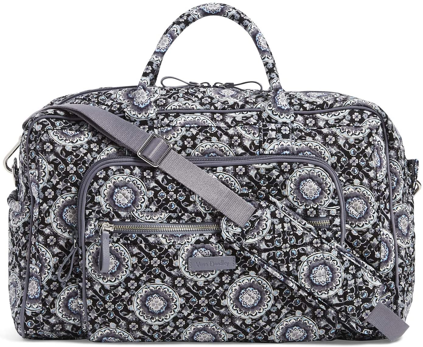 代引不可 ヴェラブラッドリー ベラブラッドリー アメリカ フロリダ州マイアミ 日本未発売 Vera Bradley Signature Cotton Compact Weekender Travel Bag Charcoal Medallionヴェラブラッドリー ベラブラッドリー アメリカ フロリダ州マイアミ 日本未発売 コンビニ