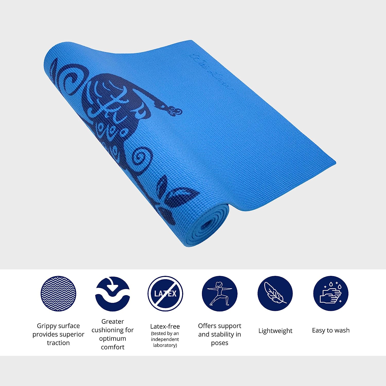 魅力的な 楽天市場 ヨガマット フィットネス 送料無料 Wai Lana Yoga And Pilates Mat Himalaya Blue 1 4 Inch Extra Thick Non Slip Stylish Latex Free Lightweight Optimum Comfortヨガマット フィットネス Angelica 代引き手数料無料 Lexusoman Com