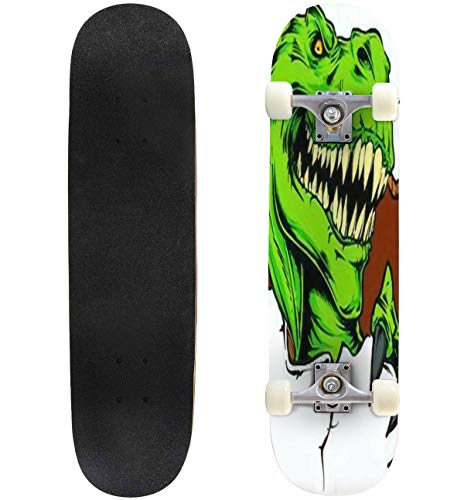 新版 スタンダードスケートボード スケボー 海外モデル 直輸入 Puiuoo Vector Tattoo Dinosaur Longboard Skateboard Boys And Girls Beginners Professional Adult Road Brush Street Maple Boardスタンダードスケートボード スケボー 海外モデル 直輸入 驚きの安さ