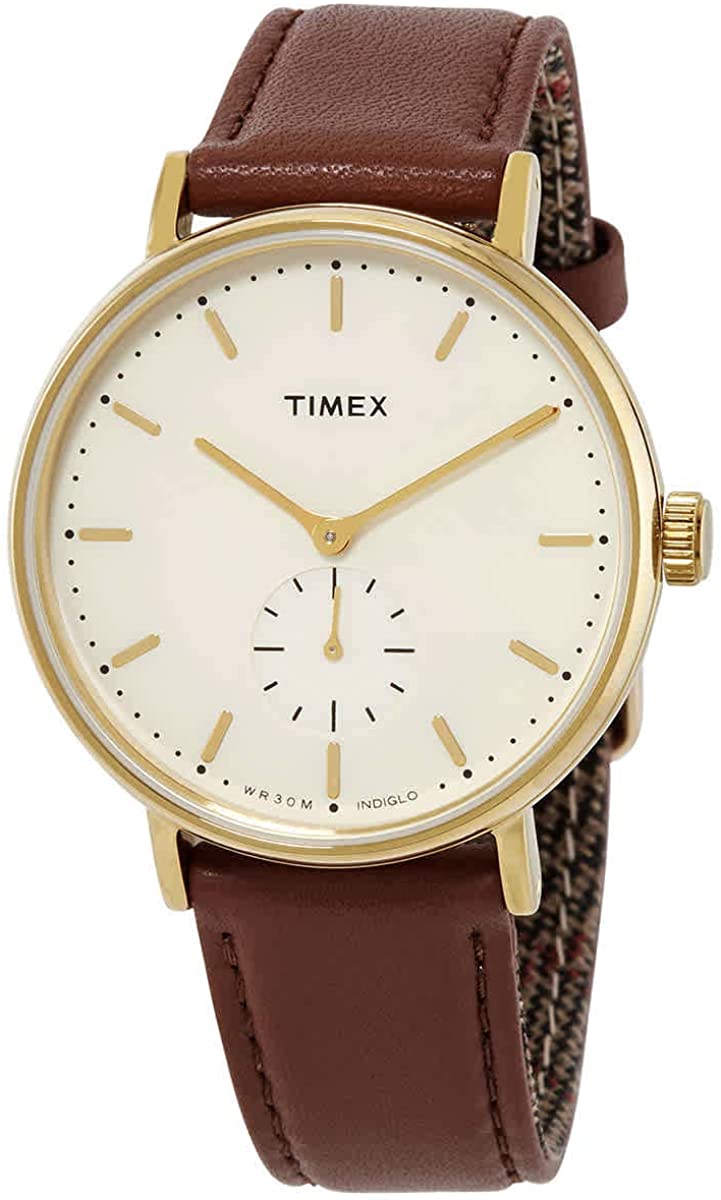 送料無料 腕時計 タイメックス メンズ Timex Fairfield Quartz Cream Dial Brown Leather Men S Watch Tw2r腕時計 タイメックス メンズ 超人気の Mundotour Cl