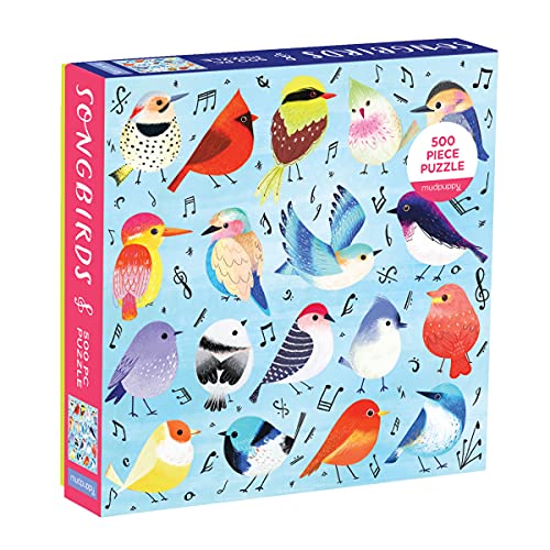 ジグソーパズル 海外製 アメリカ Mudpuppy Songbirds 500 Piece Family Jigsaw Puzzle, Illustrated Songbird Puzzle for Families and Adults with Colorful Birds and Music Notesジグソーパズル 海外製 アメリカ｜angelica