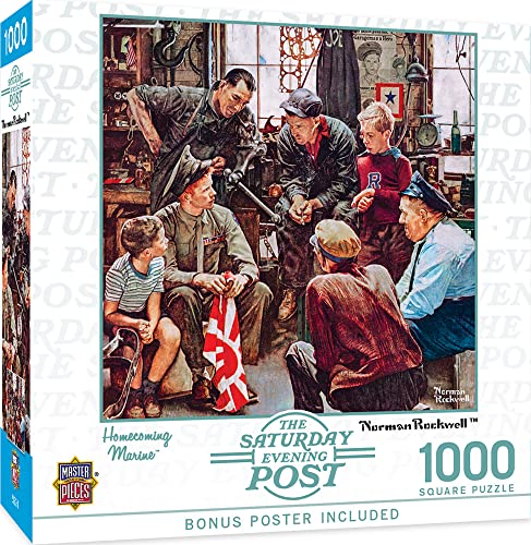 ジグソーパズル 海外製 アメリカ MasterPieces 1000 Piece Jigsaw Puzzle for Adults - Homecoming Marine - 25"x25" - Norman Rockwell Art - Eco-Friendly, Matte Finish, Bonus Posterジグソーパズル 海外製 アメリカ｜angelica 12,410円