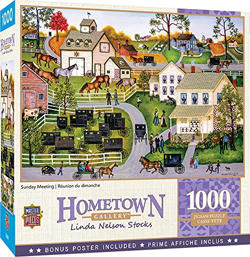 ジグソーパズル 海外製 アメリカ MasterPieces - 1000 Piece Jigsaw Puzzle, Sunday Meeting, Fun for Adults, Family, Kids, 19.25" x 26.75"ジグソーパズル 海外製 アメリカ|angelica