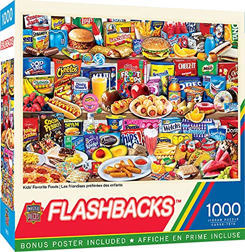 ジグソーパズル 海外製 アメリカ MasterPieces Kids Favorite Foods 1000-Piece Jigsaw Puzzle - Eco-Friendly Matte Finish - 19.25"x26.75" - Bonus Poster - Quality Guaranteedジグソーパズル 海外製 アメリカ｜angelica