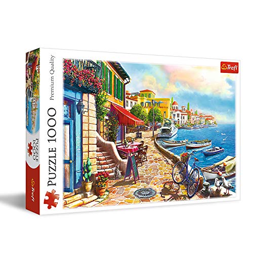 ジグソーパズル 海外製 アメリカ TREFL 1000 Piece Jigsaw Puzzle, Sunny Embankment, Coastal City, Ocean, Adult Puzzles, Trefl 10527ジグソーパズル 海外製 アメリカ｜angelica
