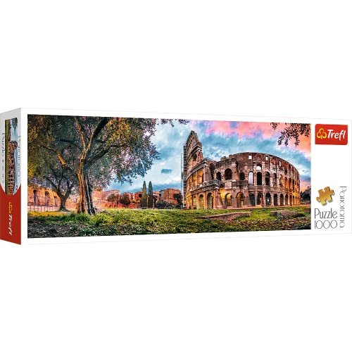 ジグソーパズル 海外製 アメリカ Trefl Panorama Colosseum at Dawn 1000 Piece Jigsaw Puzzle Red 38"x13" Print, DIY Puzzle, Creative Fun, Classic Puzzle for Adults and Children from 14 Years Oldジグソーパズル 海外製 アメリカ｜angelica