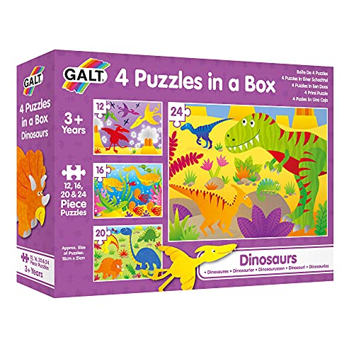 ジグソーパズル 海外製 アメリカ Galt Toys, 4 Puzzles in A Box-Dinosaurs, for Ages 36ジグソーパズル 海外製 アメリカ｜angelica