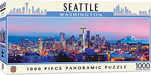 ジグソーパズル 海外製 アメリカ MasterPieces 1000 Piece Jigsaw Puzzle for Adults, Family, Or Youth - Seattle Panoramic - 13"x39"ジグソーパズル 海外製 アメリカ|angelica