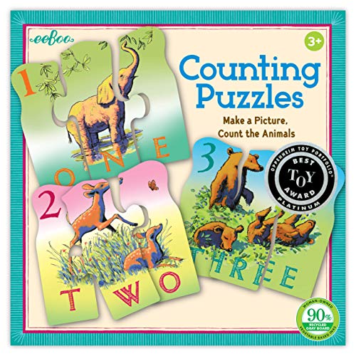 ジグソーパズル 海外製 アメリカ eeBoo: Animal Counting Puzzle, Perfect Project for Little Hands, Aids in Development of Pattern, Shape, and Color Recognition, Offers Children a Task, Make a Picture, and Count Animalsジグソーパズル 海外製 アメリカ｜angelica