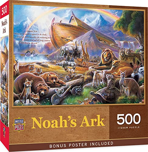 ジグソーパズル 海外製 アメリカ MasterPieces 500 Piece Jigsaw Puzzle for Adults, Family, Or Youth - Noah's Ark - 15"x21"ジグソーパズル 海外製 アメリカ｜angelica