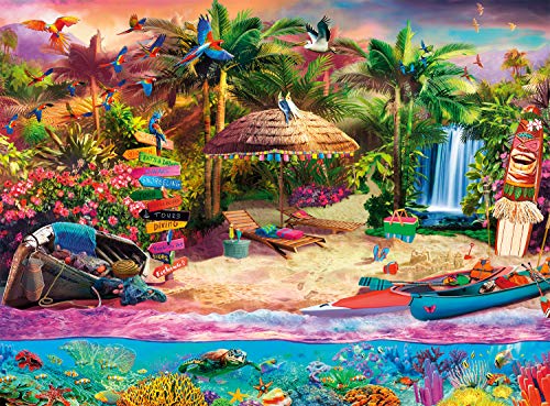 ジグソーパズル 海外製 アメリカ Buffalo Games - Tropical Island Holiday - 1000 Piece Jigsaw Puzzleジグソーパズル 海外製 アメリカ｜angelica