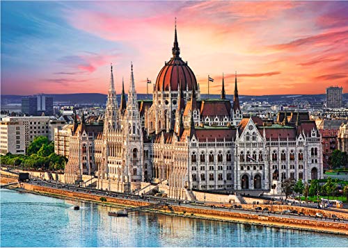ジグソーパズル 海外製 アメリカ Trefl Parliament, Budapest, Hungary 500 Piece Jigsaw Puzzle Red 19"x13" Print, DIY Puzzle, Creative Fun, Classic Jigsaw for Adults and Children from 14 Years Oldジグソーパズル 海外製 アメリカ|angelica