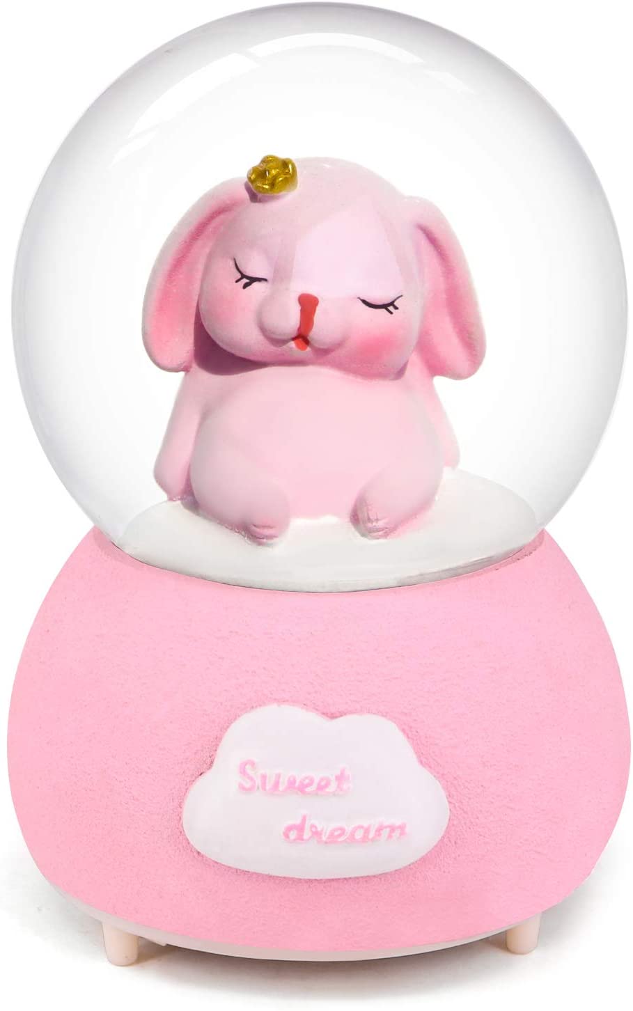 スノーグローブ 雪 置物 インテリア 海外モデル 送料無料 Qtkj Sweet Dream Rabbit Musical Snow Globe With Color Changing Led Lights Perfect Wedding Home Decor Valentine S Day Souvenirs Pink スノーグローブ 雪 置物 インテリア 海外モデル